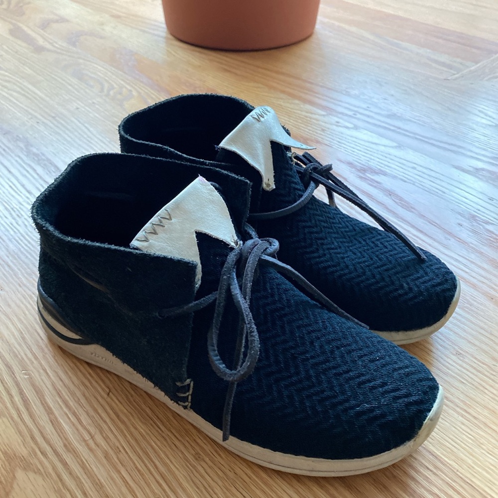 Black suede visvim shoe